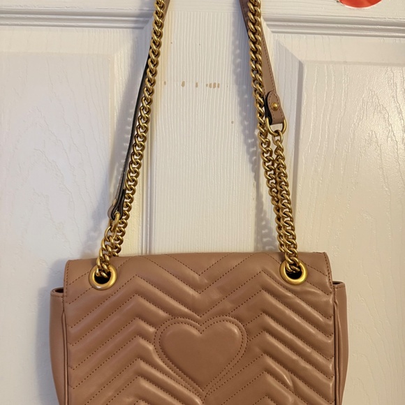 Taupe GUCCI Matelasse Medium GG Marmont Shoulder Bag - Picture 5 of 13